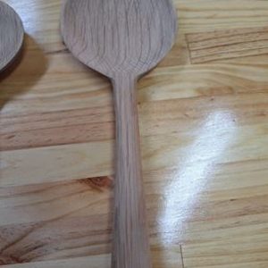Long Handled Oak Serving Spoon
